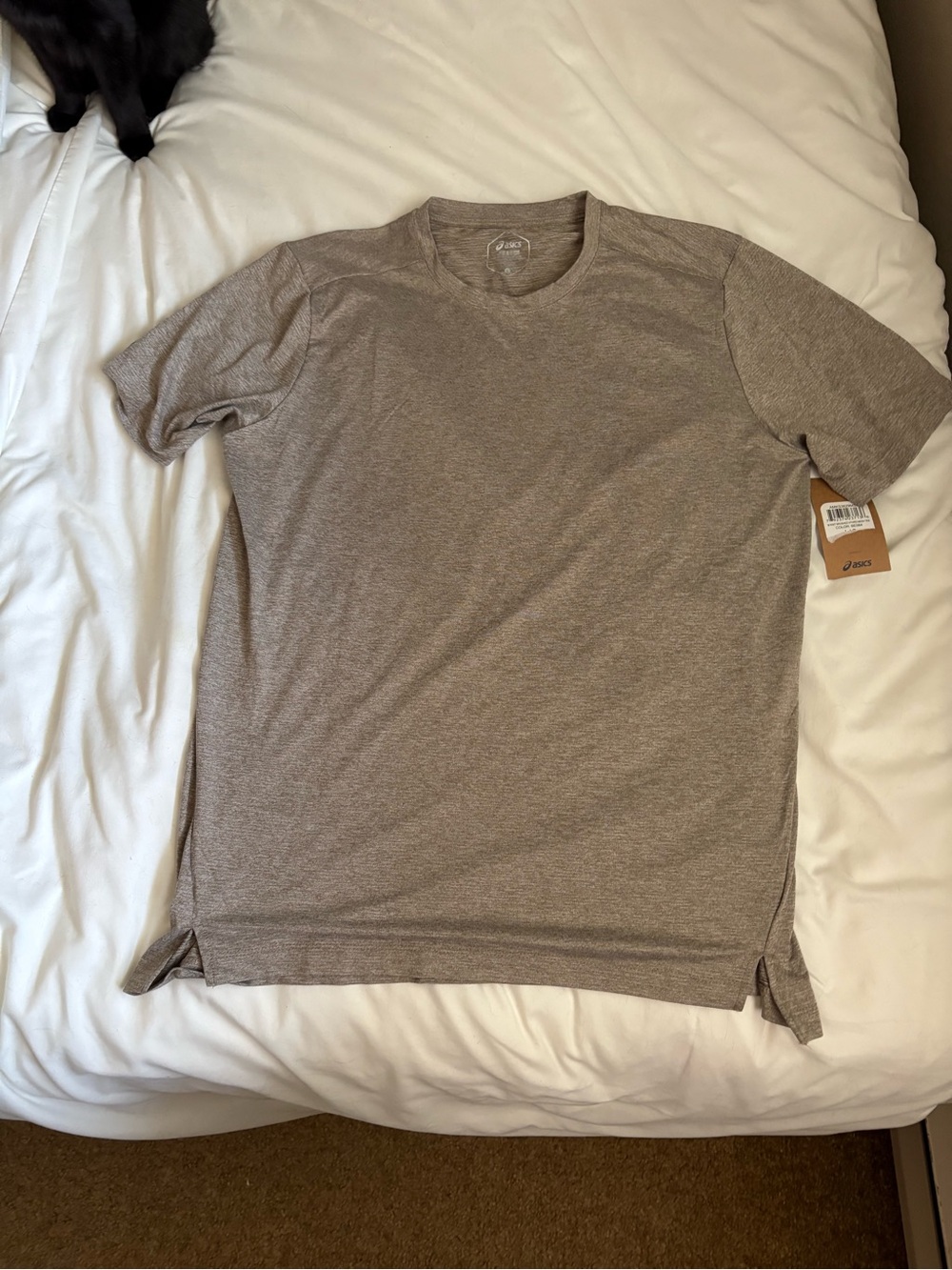ASICS Men’s Heather Brown Performance Crew Neck Shirt